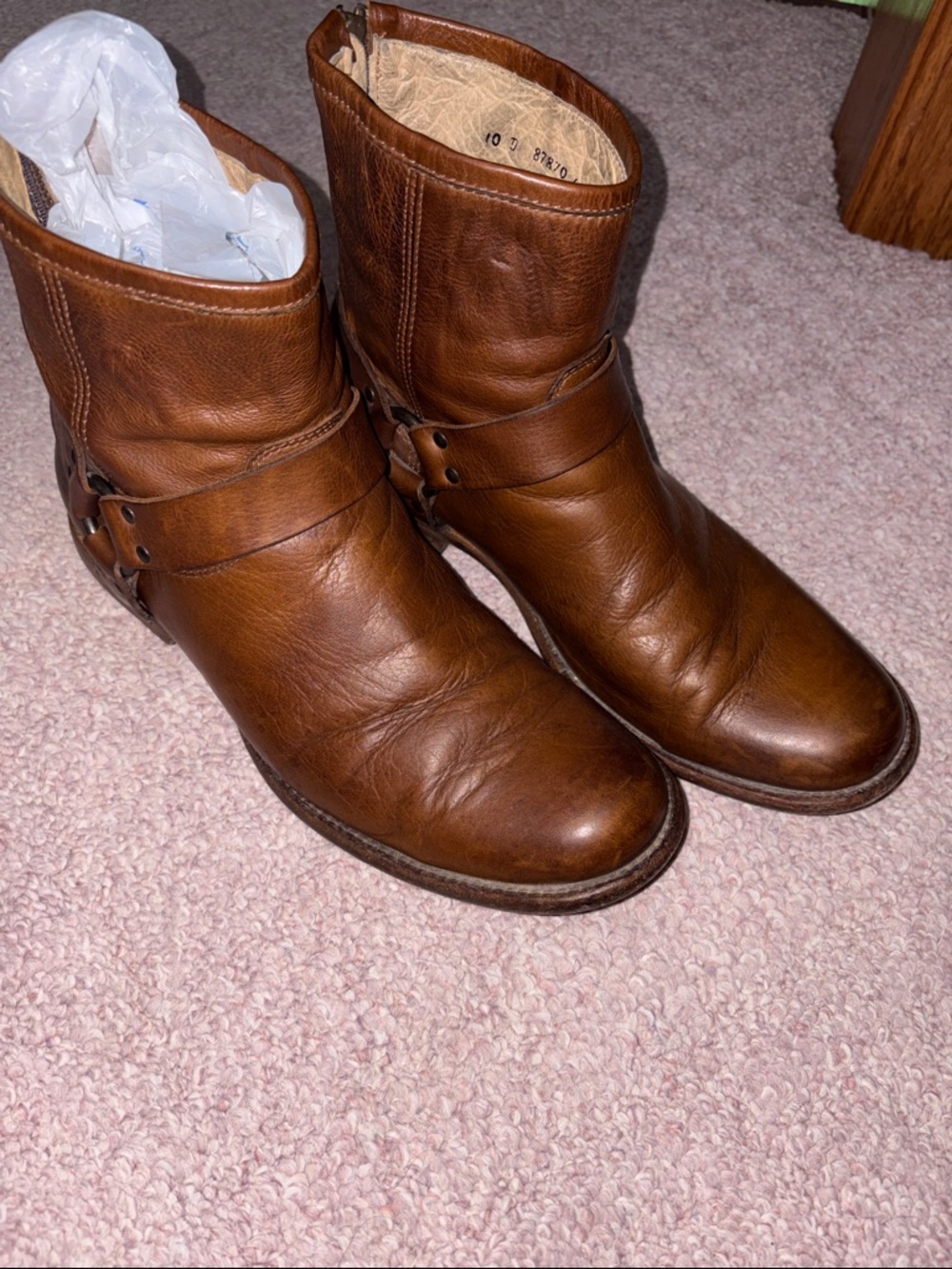 Frye Phillip Harness Short Ankle Bootie  Whiskey